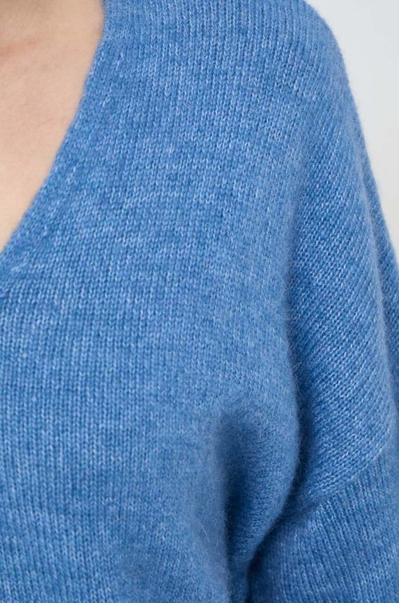 Boss Orange gyapjú pulóver 50509995 kék