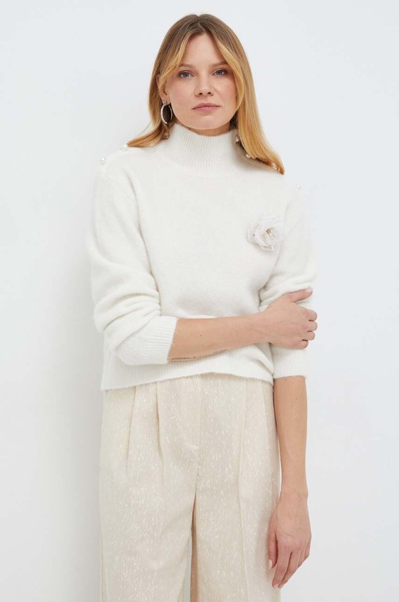 Custommade sweter wełniany Tone wełna beżowy 999289363