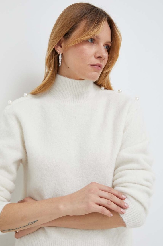 Custommade sweter wełniany Tone beżowy 999289363