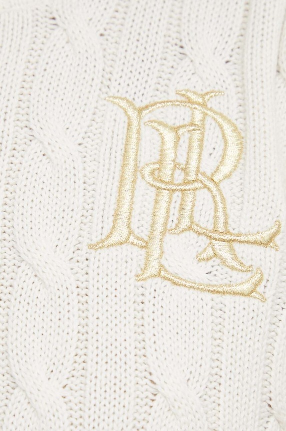 Pamučni pulover Lauren Ralph Lauren 200932223 bež