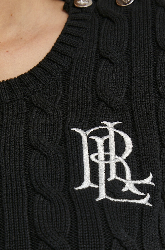 Lauren Ralph Lauren sweter bawełniany 200932223 czarny