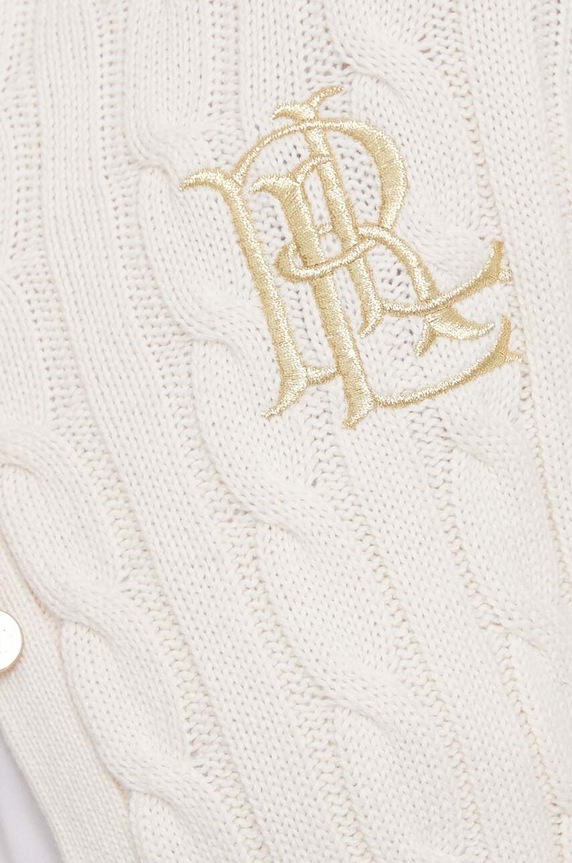 Pamučni pulover Lauren Ralph Lauren 200932225 bež