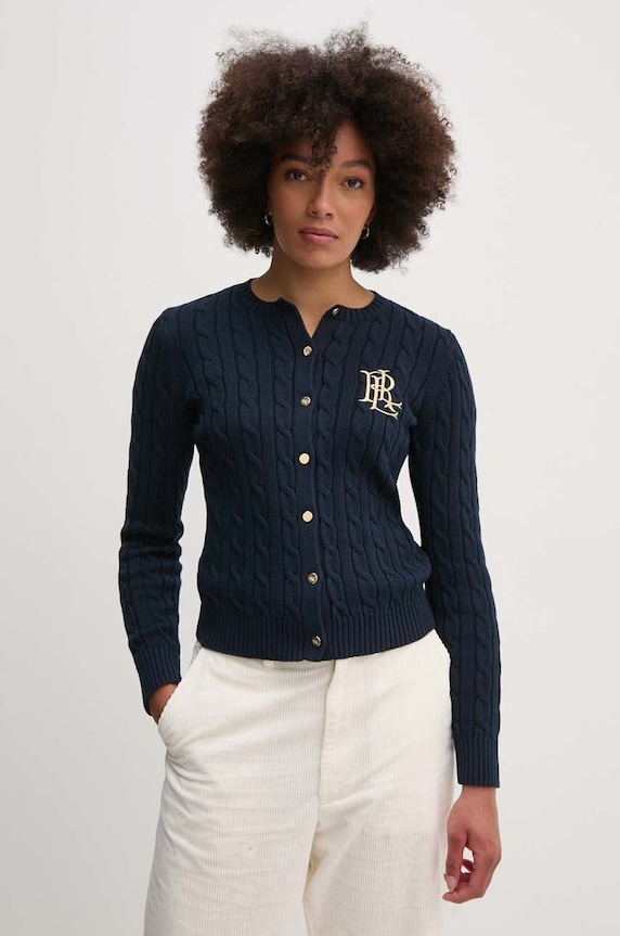 Lauren Ralph Lauren sweter bawełniany bawełna granatowy 200932225