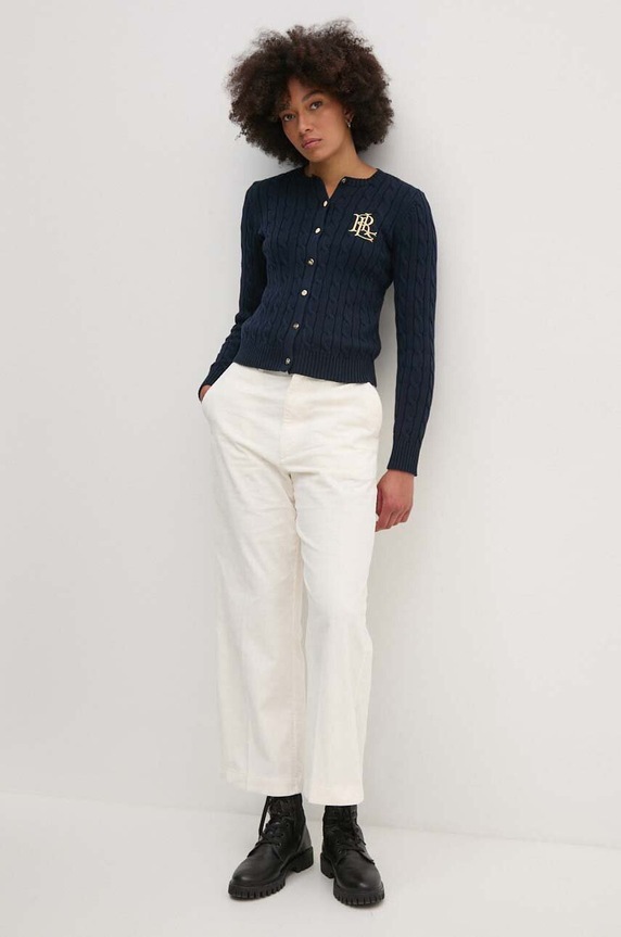 Lauren Ralph Lauren sweter bawełniany 200932225 granatowy AA00