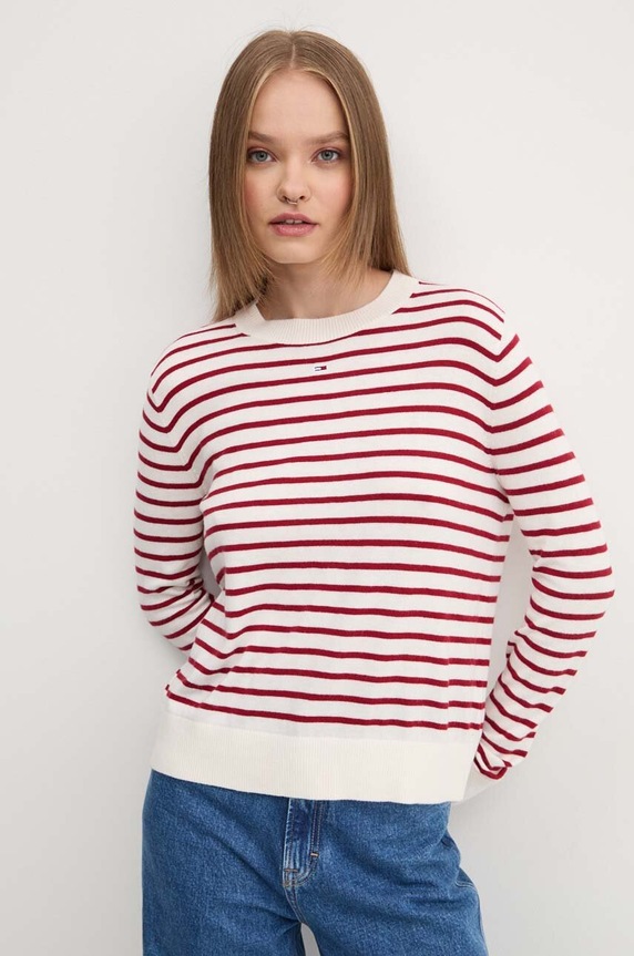 Tommy Jeans sweter pozostałe beżowy DW0DW17254