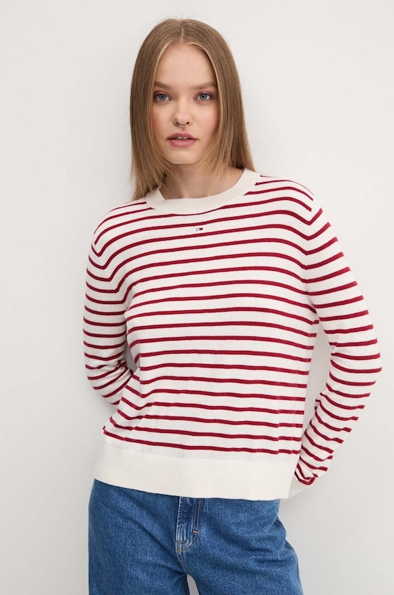 Tommy Jeans sweter pozostałe beżowy DW0DW17254