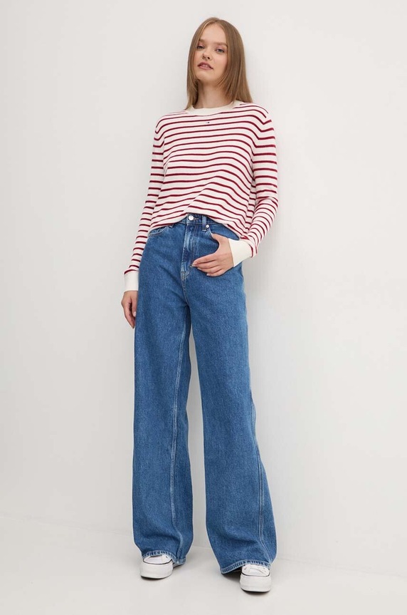 Tommy Jeans sweter DW0DW17254 beżowy NC24
