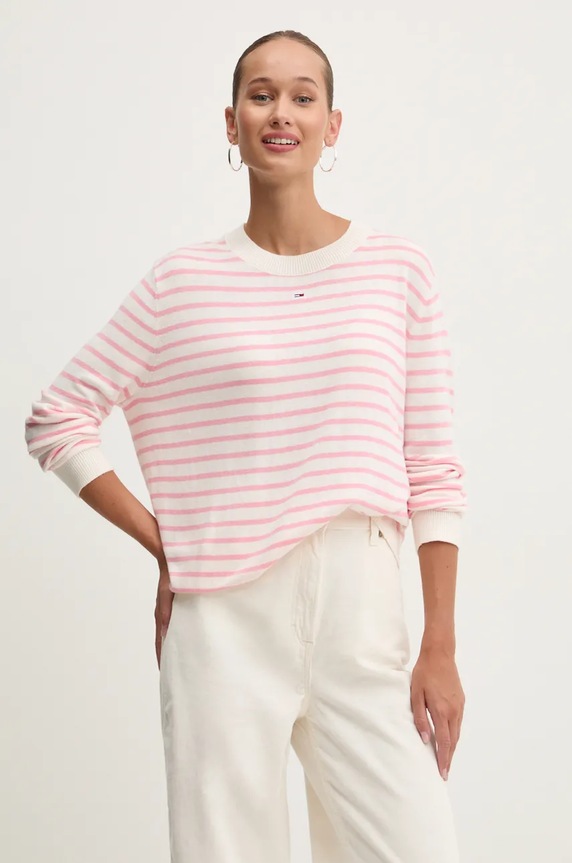 Tommy Jeans sweter pozostałe różowy DW0DW17254