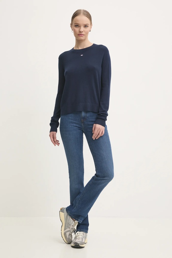 Tommy Jeans pulóver DW0DW17254 sötétkék NC24