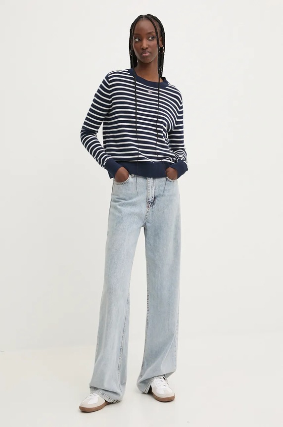 Tommy Jeans sweter DW0DW17254 granatowy NC24