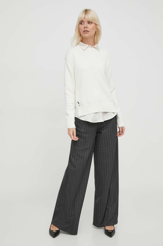 Polo Ralph Lauren sweter bawełniany 211898583 beżowy SS25