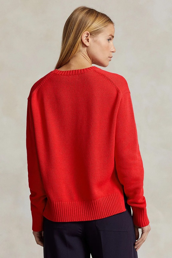 Polo Ralph Lauren sweter bawełniany 211898583 czerwony SS25