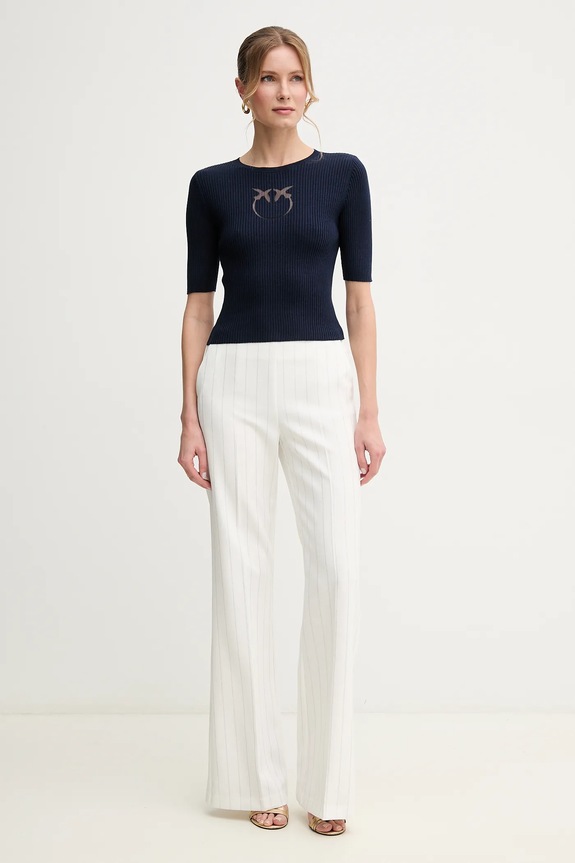 Pinko sweter jedwabny 102017.A1KW granatowy SS24
