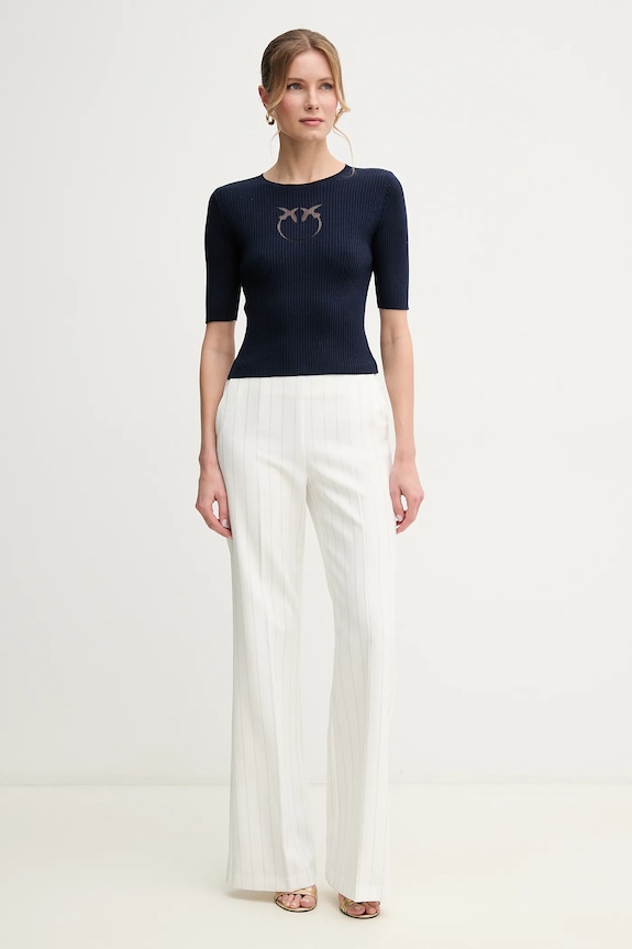 Pinko sweter jedwabny 102017.A1KW granatowy SS24