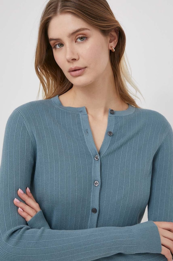 Жилетка Calvin Klein Jeans със закопчаване син J20J222629
