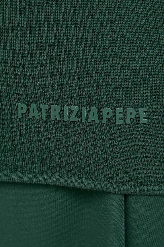 Patrizia Pepe sweter wełniany 8K0187.K034 zielony