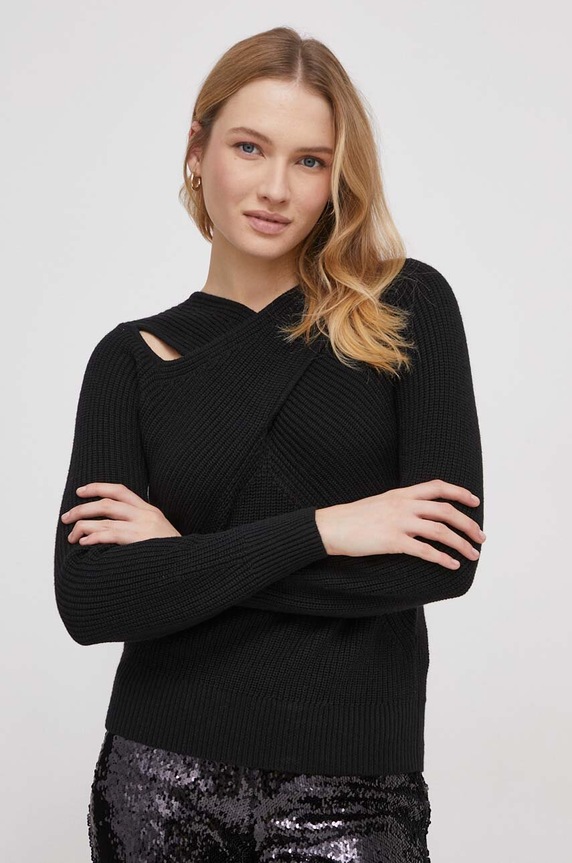 Pulover s dodatkom vune Joop! s dodatkom vune crna 30040173