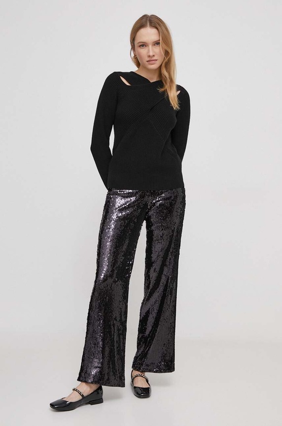 Pulover s dodatkom vune Joop! 30040173 crna SS24