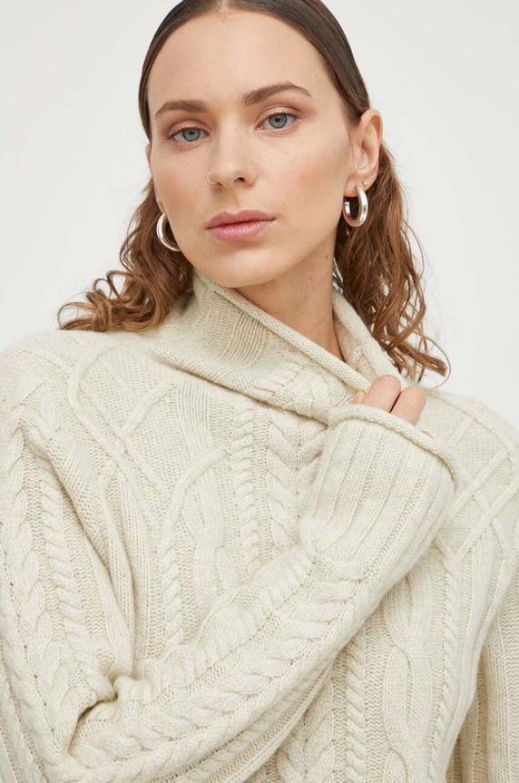 Vuneni pulover Lovechild bež 8814164