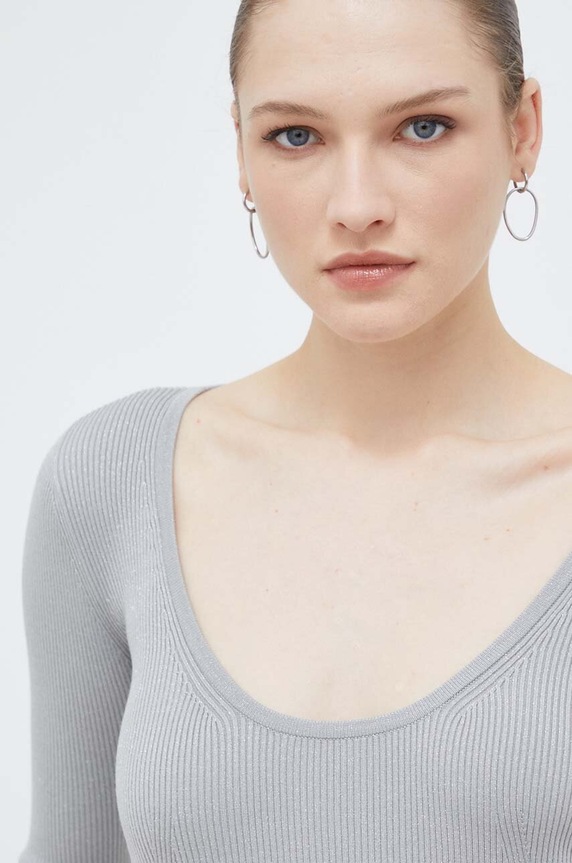 Pulover Max Mara Leisure srebrna 2416361017600