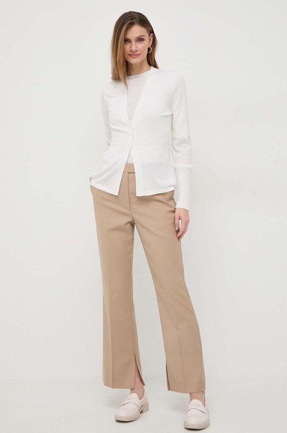 Ruházat Max Mara Leisure gyapjú póló és kardigán 2416381027600 fehér