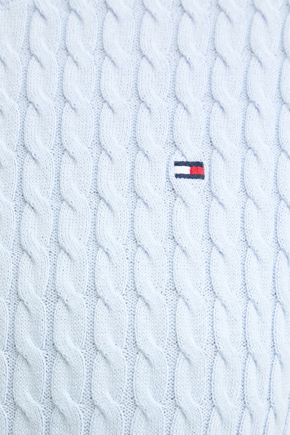 Tommy Hilfiger pulover kratkih rukava za žene od pamuka WW0WW41787 plava