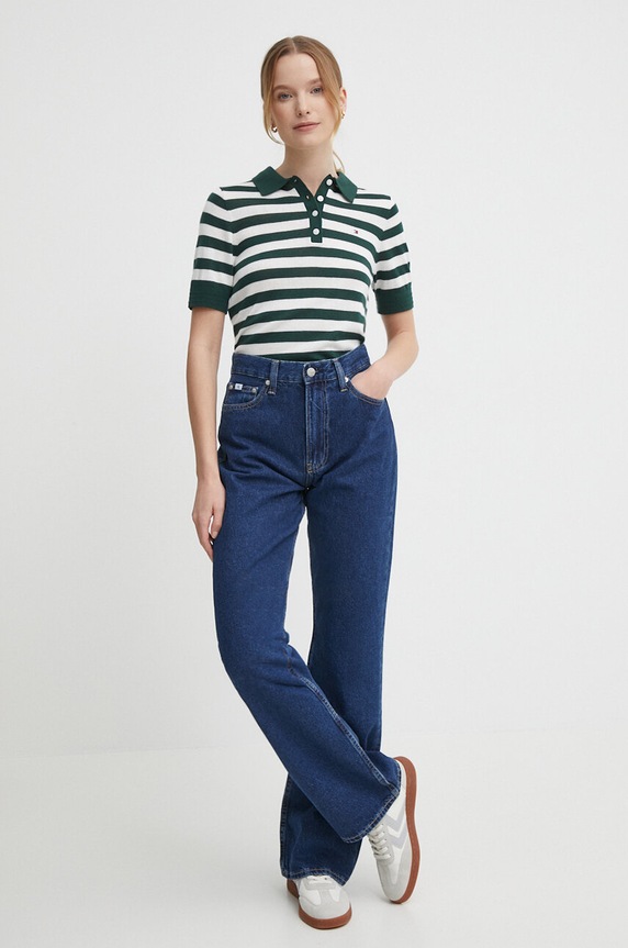 Tommy Hilfiger pulóver WW0WW37937 zöld SS24