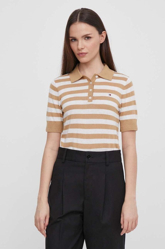 Tommy Hilfiger pulóver bézs WW0WW37937