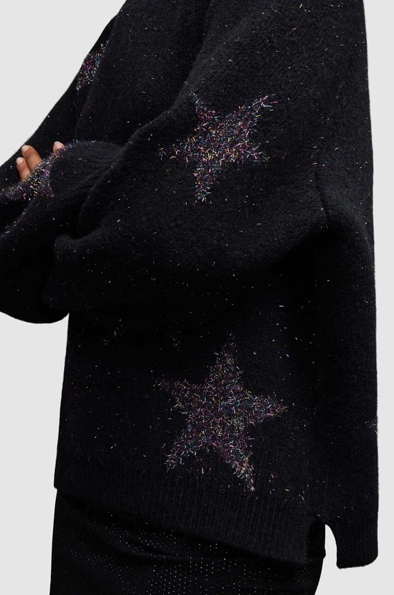 Oblečení Vlněný svetr AllSaints Star WK084Z černá