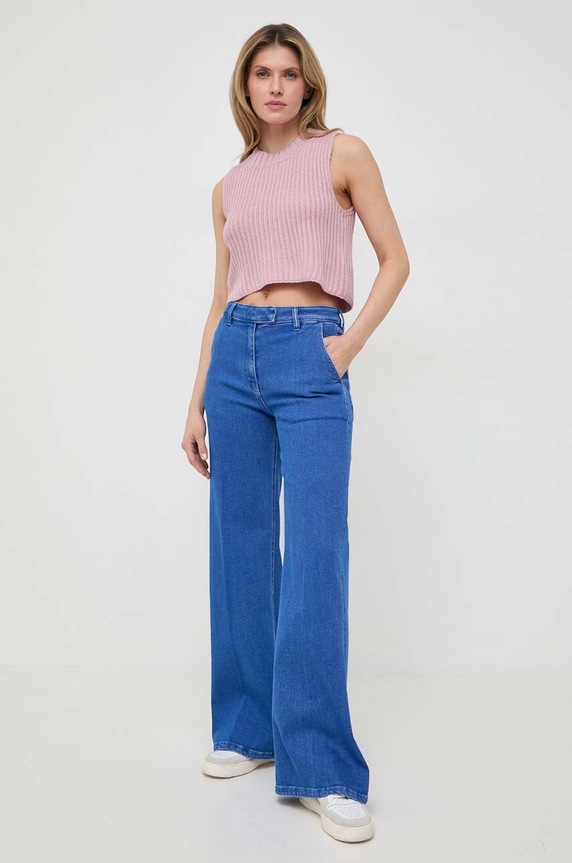 Weekend Max Mara kamizelka wełniana 2415351011600 różowy SS24