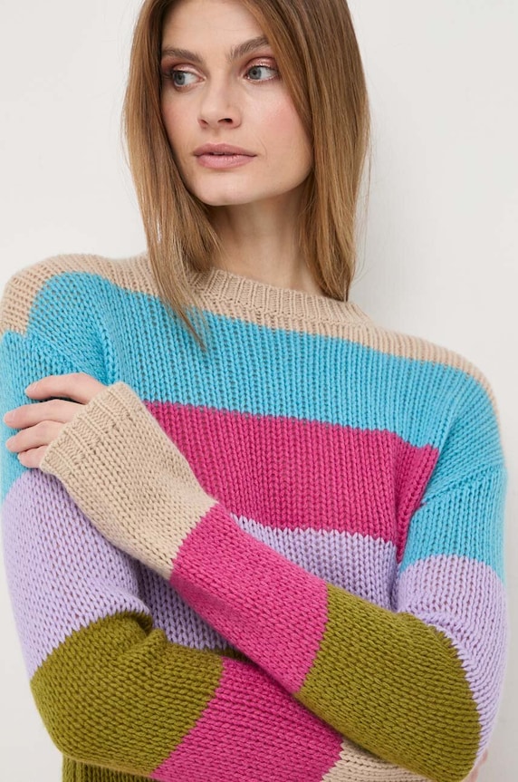 Weekend Max Mara pulover de lână grosime medie multicolor 2415361031600