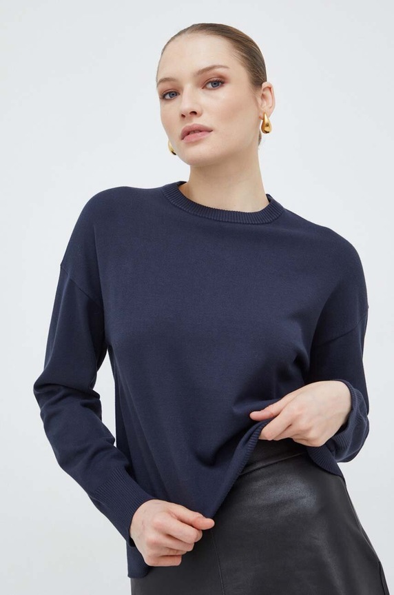 Weekend Max Mara maglione a maglia fine blu navy 2415361051600