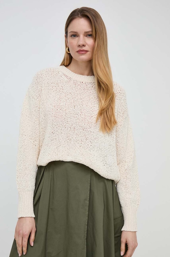 BOSS pulóver sima bézs 50514603