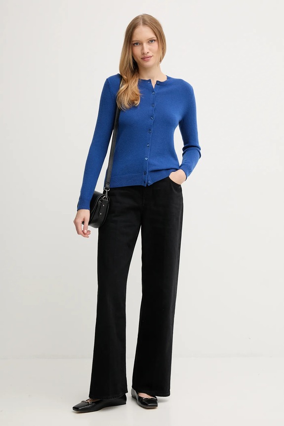 United Colors of Benetton cardigan in lana 1002D5485 blu SS26