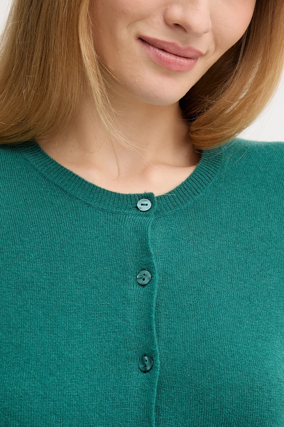 Vlněný kardigan United Colors of Benetton 1002D5485 tyrkysová