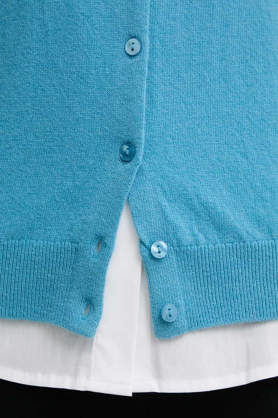 United Colors of Benetton cardigan din lana 1002D5485 albastru