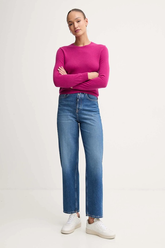United Colors of Benetton sweter wełniany 1002D1K01 różowy SS26
