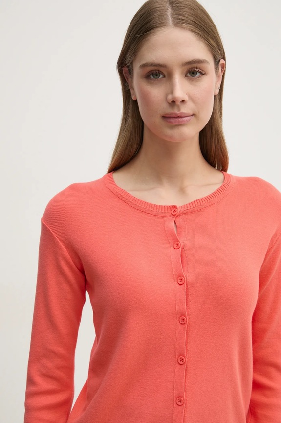Bavlnený kardigán United Colors of Benetton oranžová 1091D5558