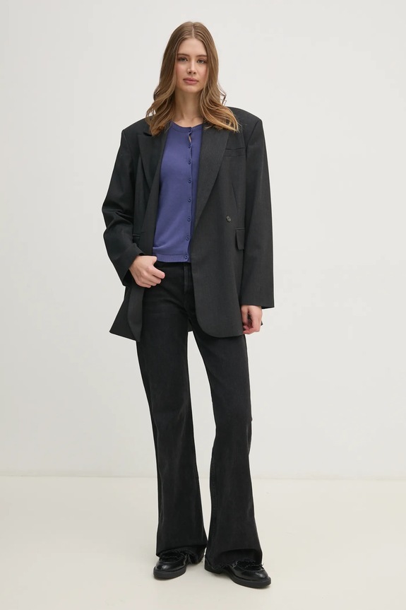 Памучна жилетка United Colors of Benetton 1091D5558 тъмносин AA00
