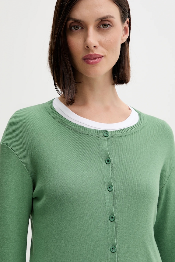 United Colors of Benetton cardigan din bumbac verde 1091D5558
