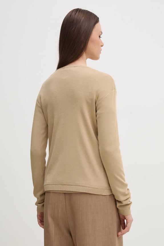 Ρούχα Βαμβακερή ζακέτα United Colors of Benetton 1091D5558 μπεζ