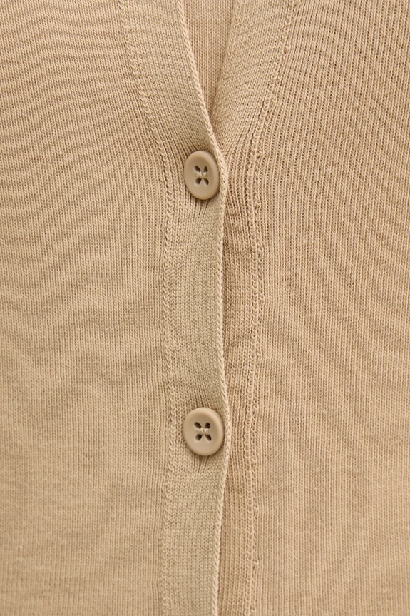 Βαμβακερή ζακέτα United Colors of Benetton 1091D5558 μπεζ