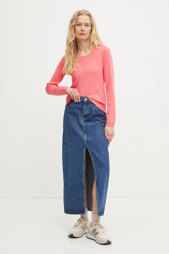 United Colors of Benetton maglione in cotone 1091D1M08 rosa SS25