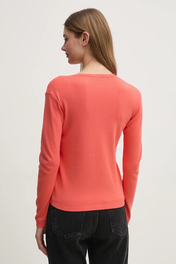 Oblačila Bombažen pulover United Colors of Benetton 1091D4625 oranžna