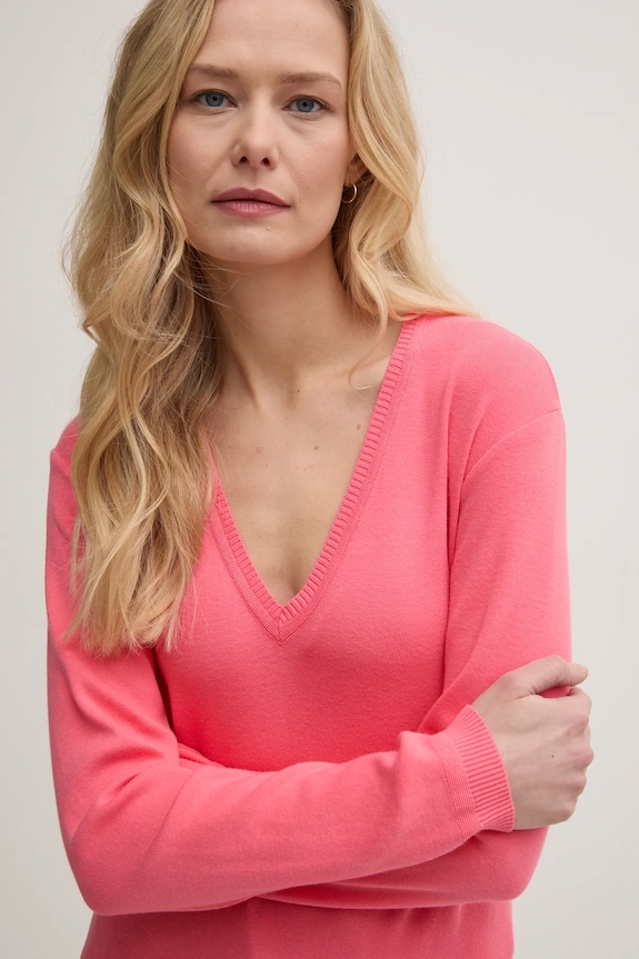 Bavlnený sveter United Colors of Benetton ružová 1091D4625
