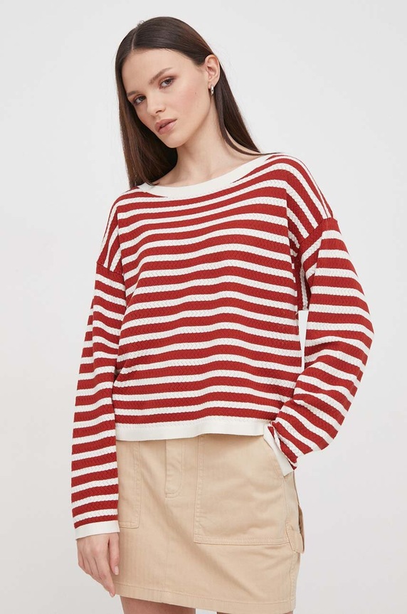 Sisley sweter pozostałe czerwony 14ETL104D