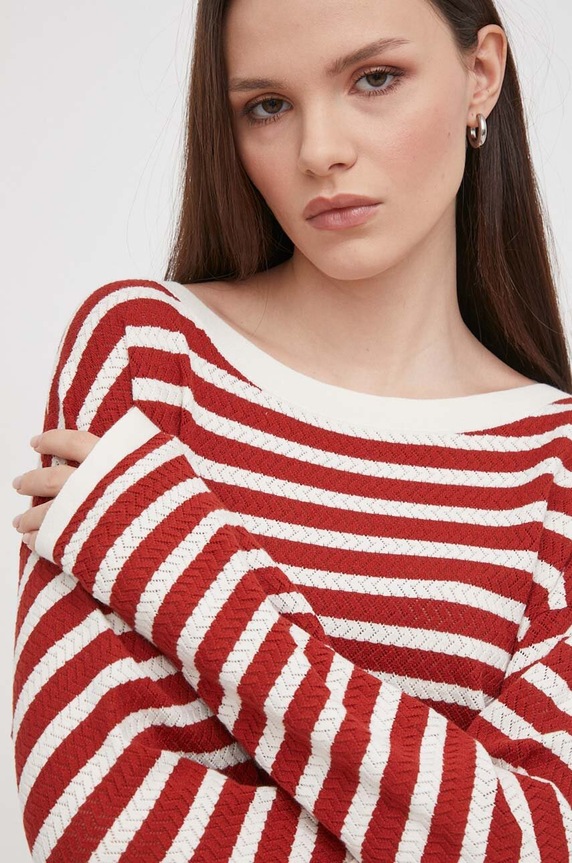 Sisley sweter czerwony 14ETL104D