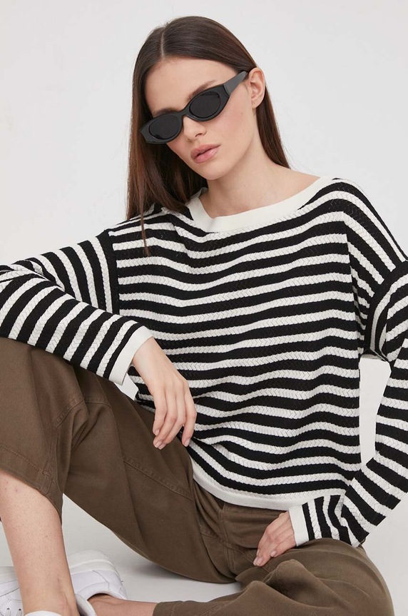 Sisley sweter pozostałe czarny 14ETL104D