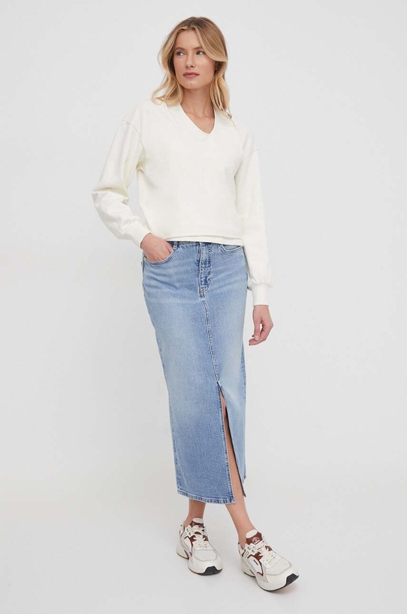 Sisley hanorac de bumbac 3FPPL104P bej SS24