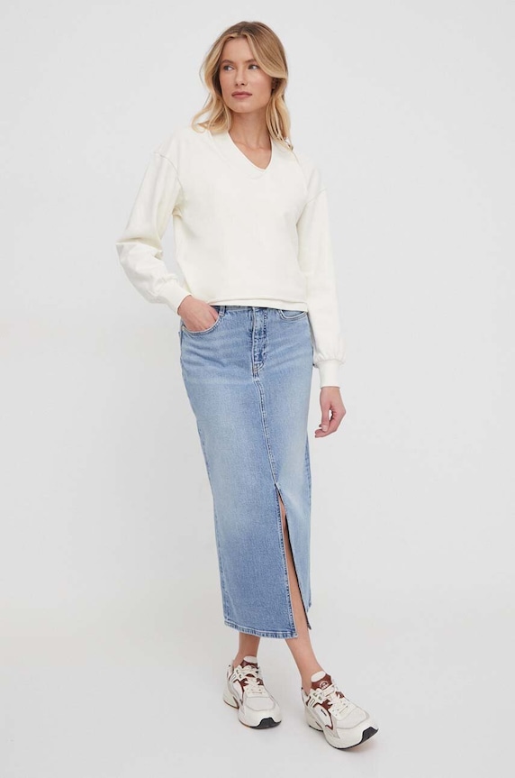 Sisley hanorac de bumbac 3FPPL104P bej SS24